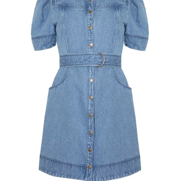 Hunter Bell- Denim Button-Up Dress - Picture 3 of 8
